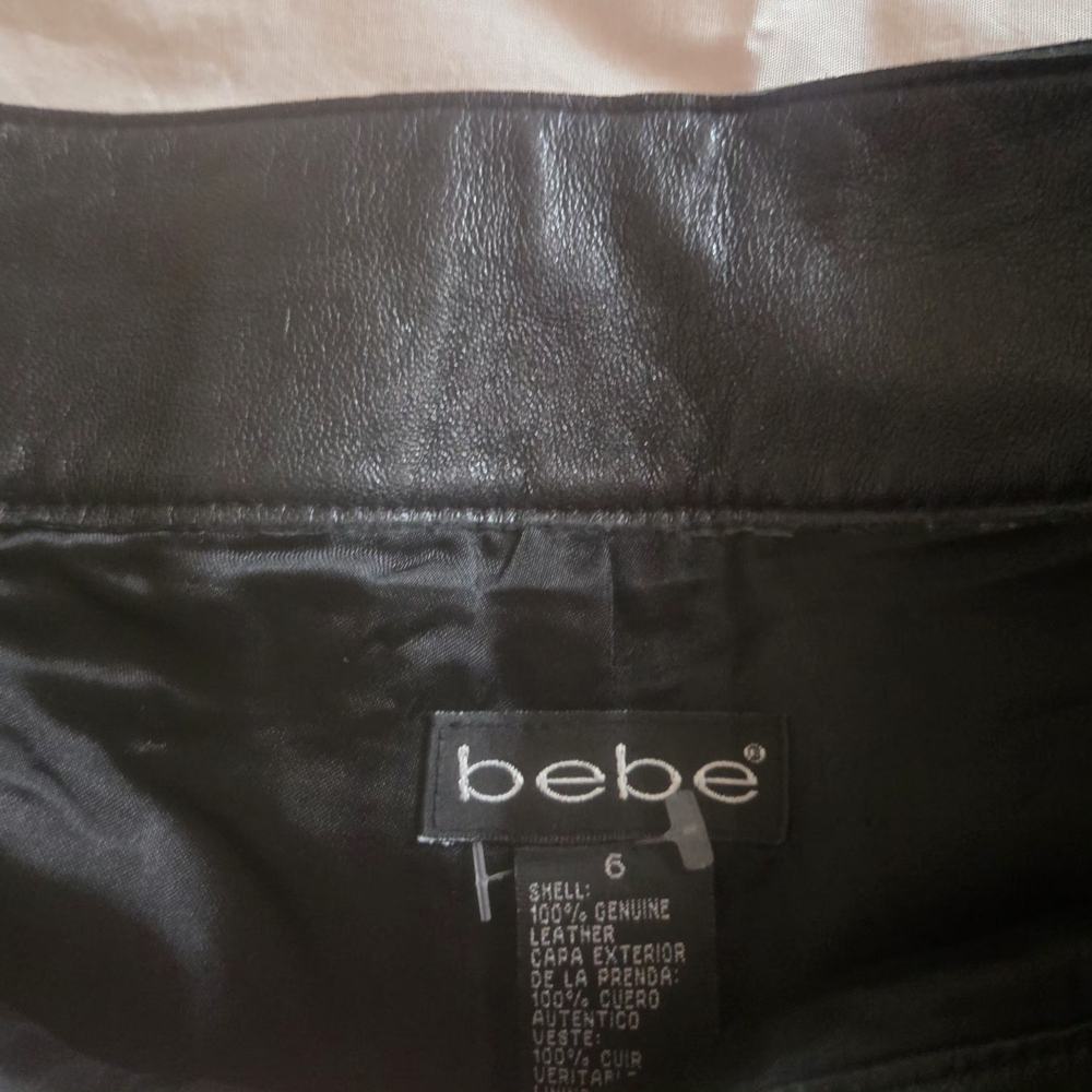 Bebe Black Leather Pants